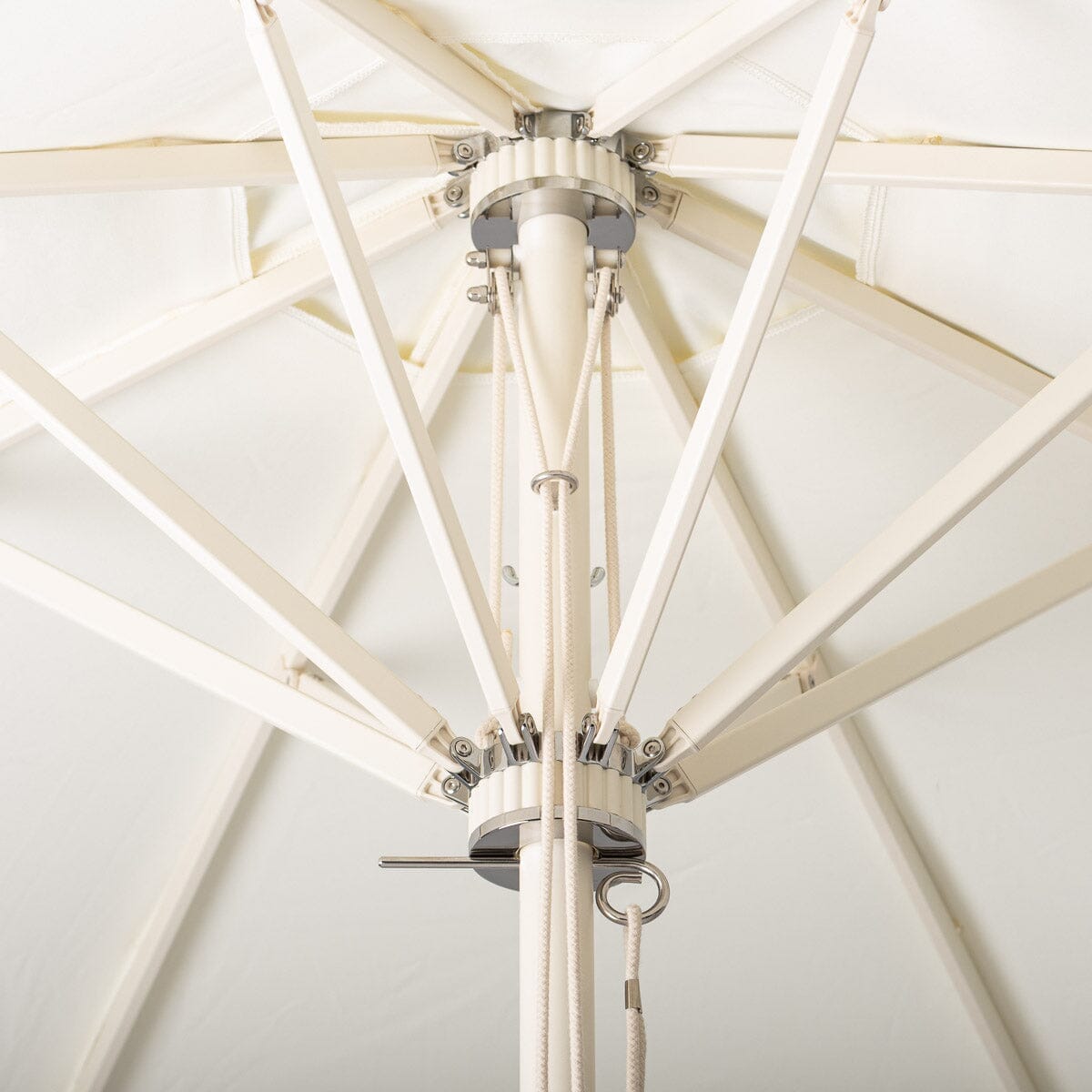 Terrace Umbrella in Rivie White | Antique White Frame Terrace Umbrella Kit Business & Pleasure Co Aus 
