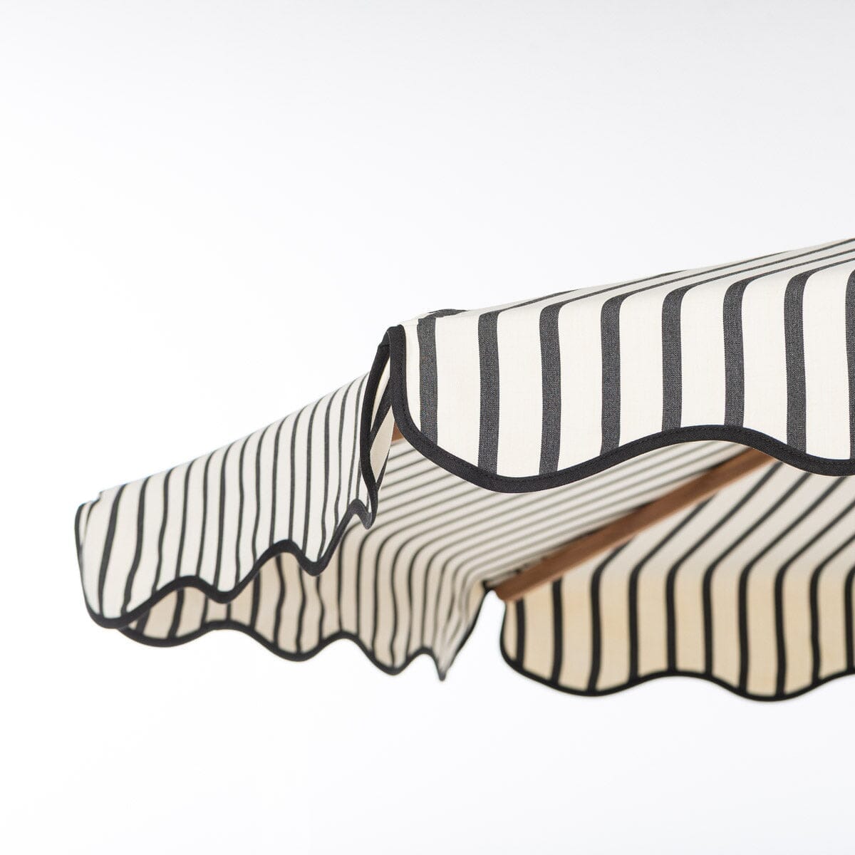 Terrace Umbrella in Monaco Black Stripe | Transfer Teak Frame Terrace Umbrella Kit Business & Pleasure Co Aus 