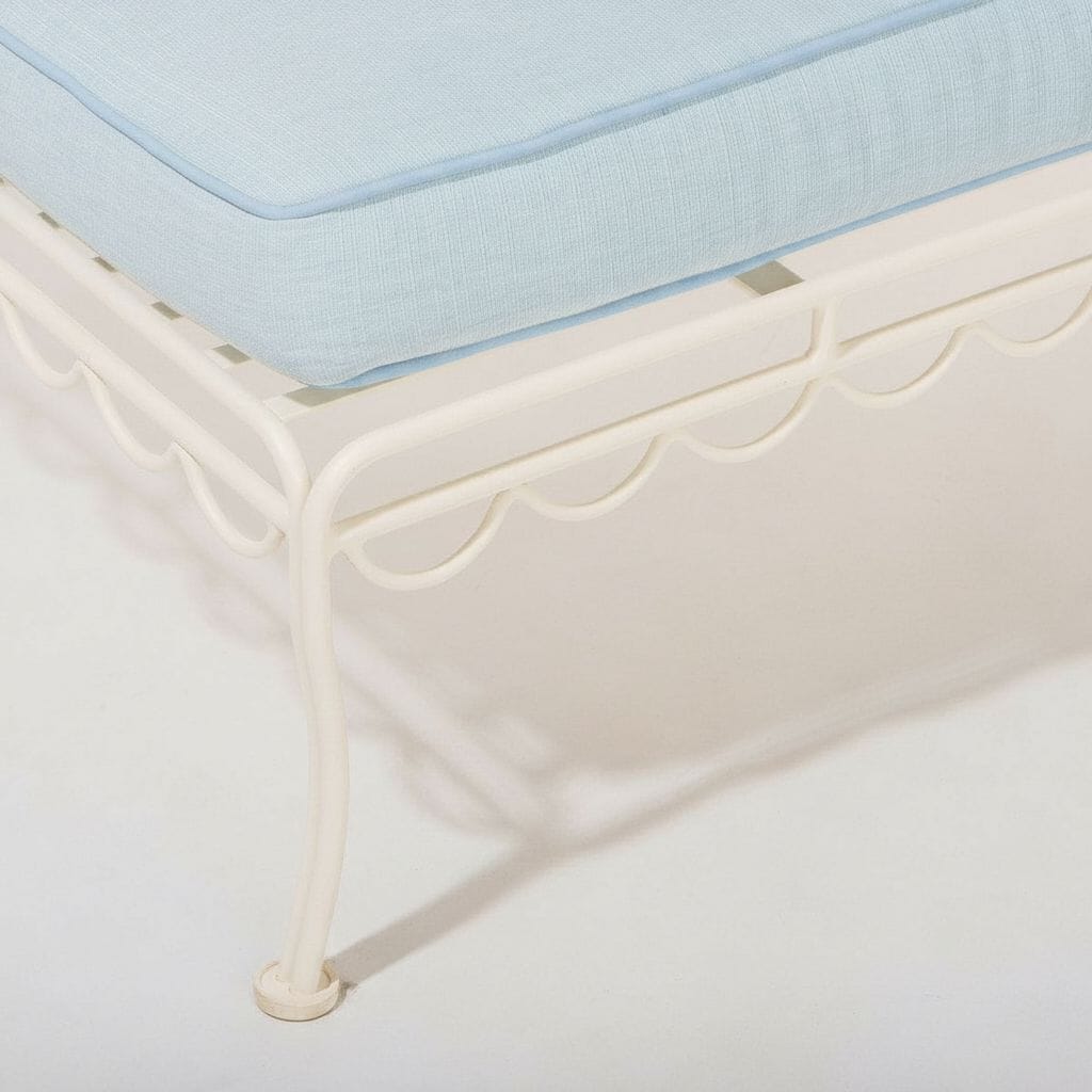 The Al Fresco Sun Lounger in Sky Blue | Antique White Frame Al Fresco Sun Lounger Kit Business & Pleasure Co Aus 