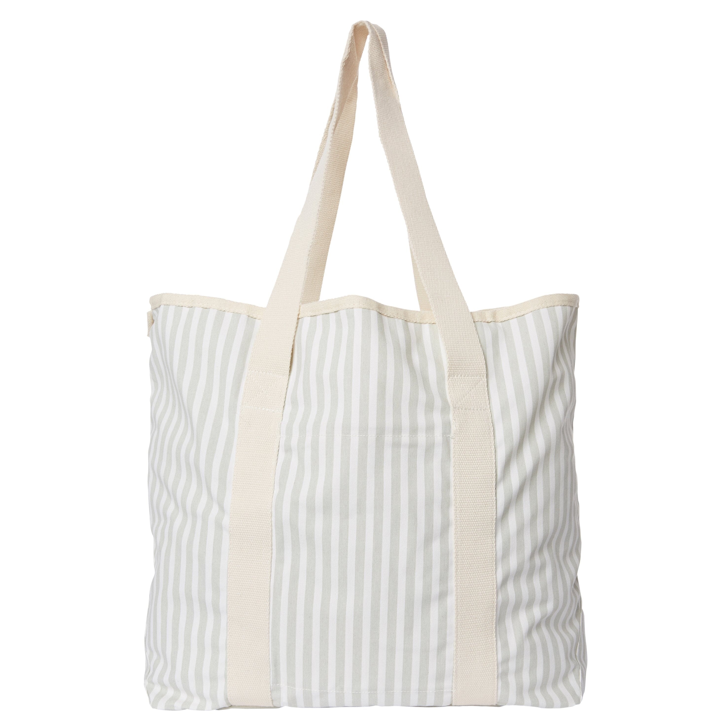 The Beach Bag - Lauren's Sage Stripe Beach Bag Business & Pleasure Co 