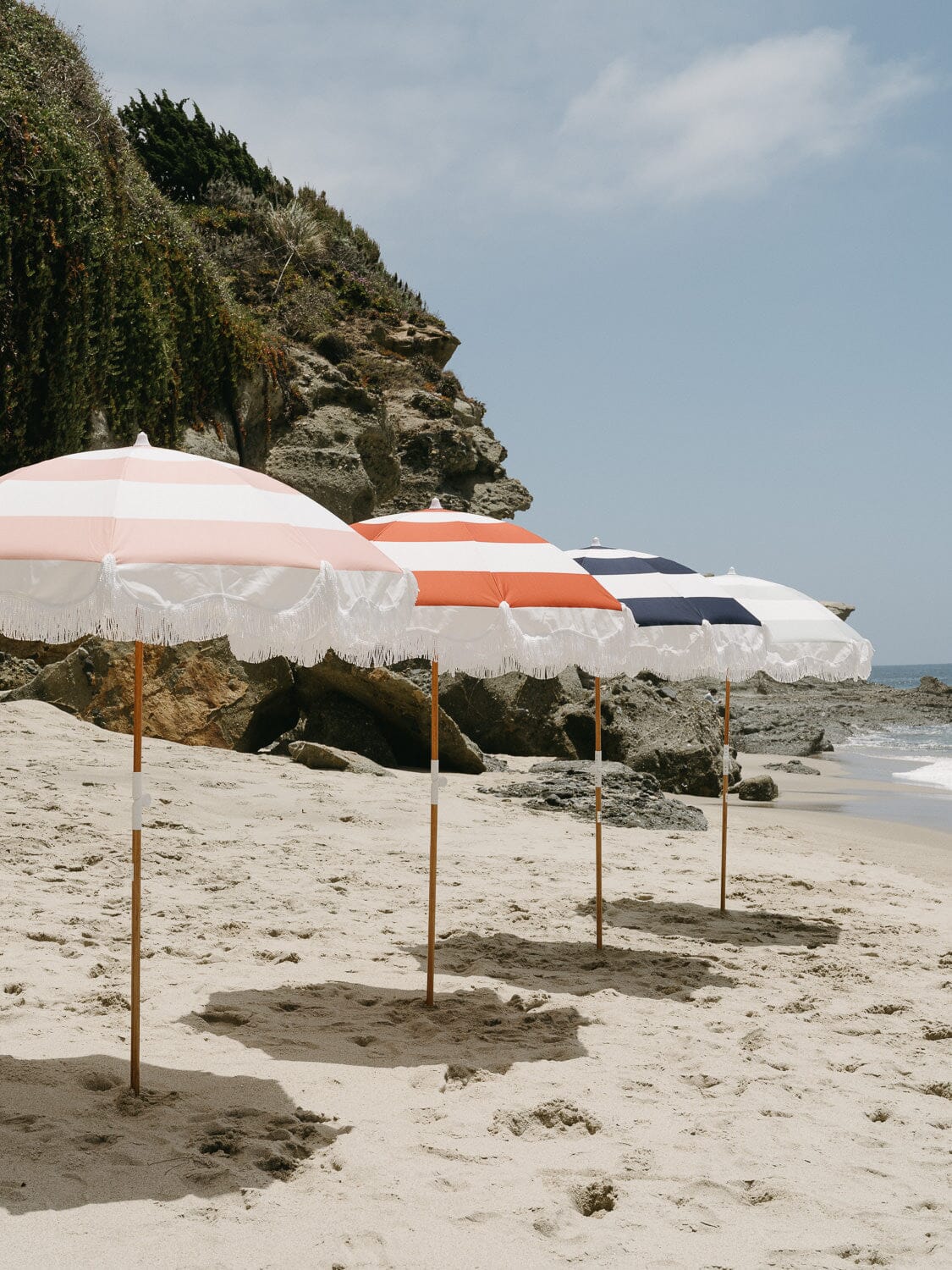 The Holiday Beach Umbrella - Le Sirenuse Capri Stripe Holiday Umbrella Business & Pleasure Co 