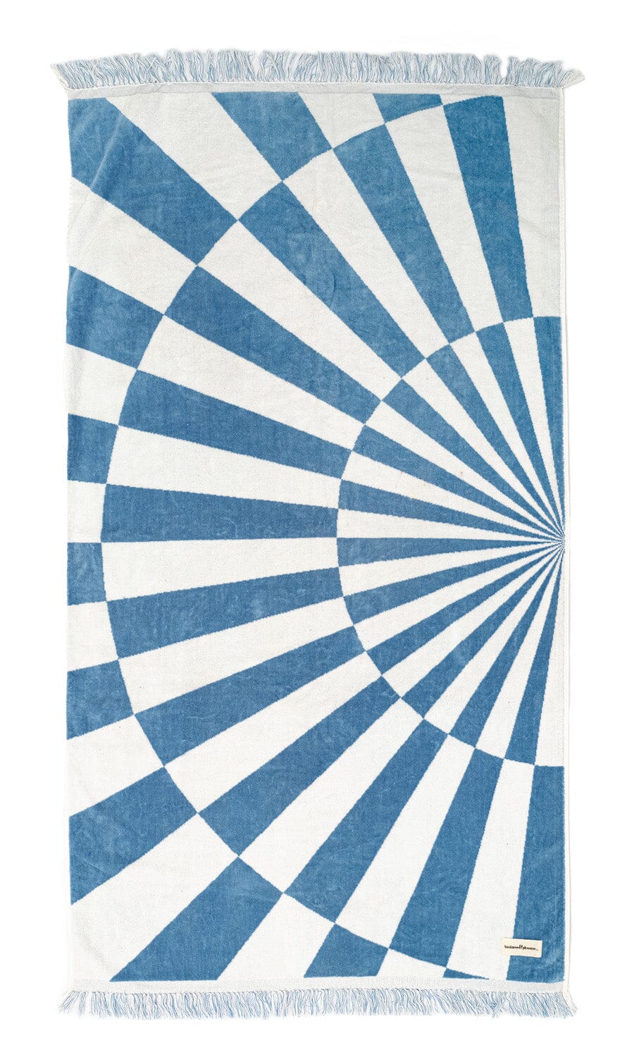 The Beach Towel - Classic Blue Spiral