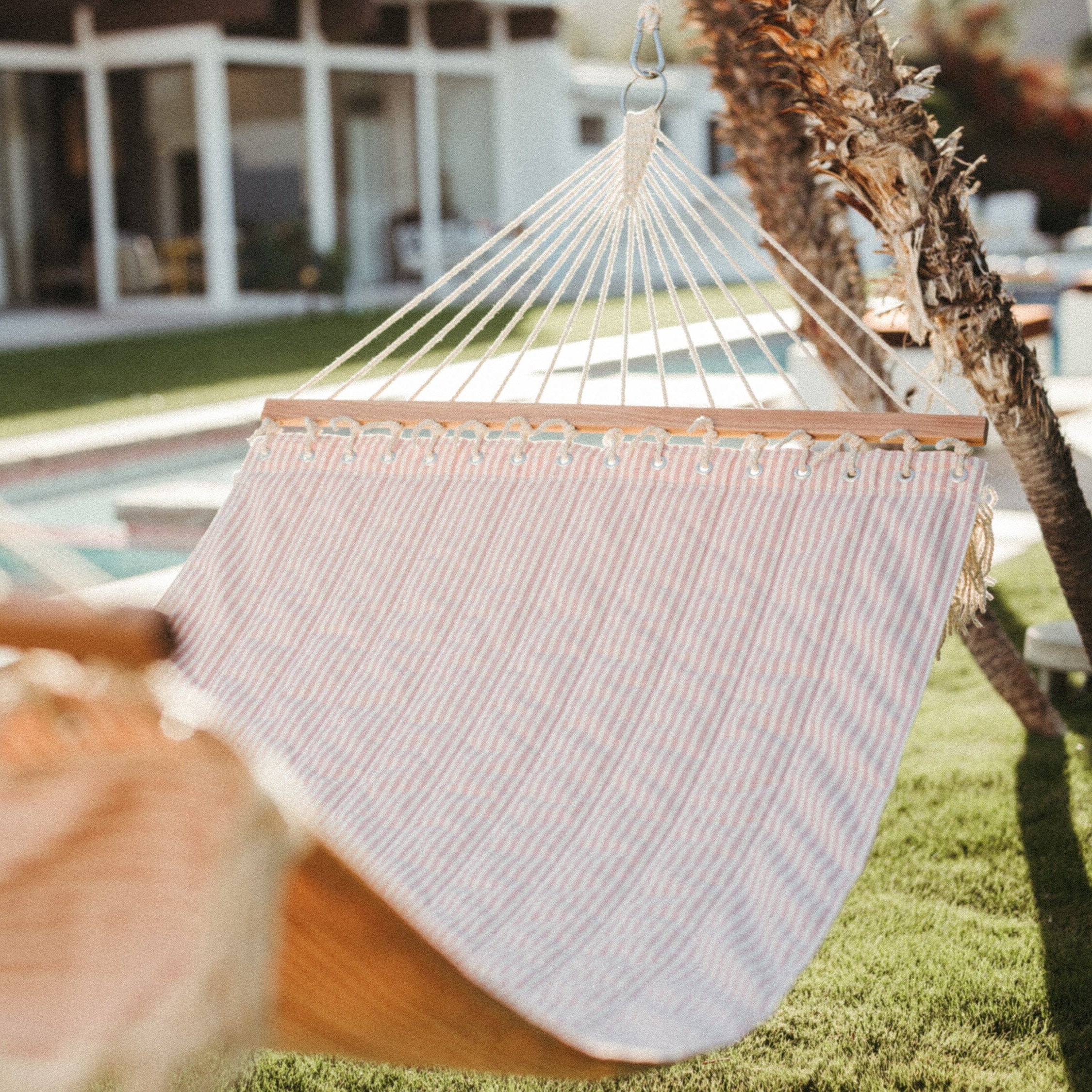 The Hammock - Lauren's Pink Stripe Hammock Businessandpleasureco.com.au 