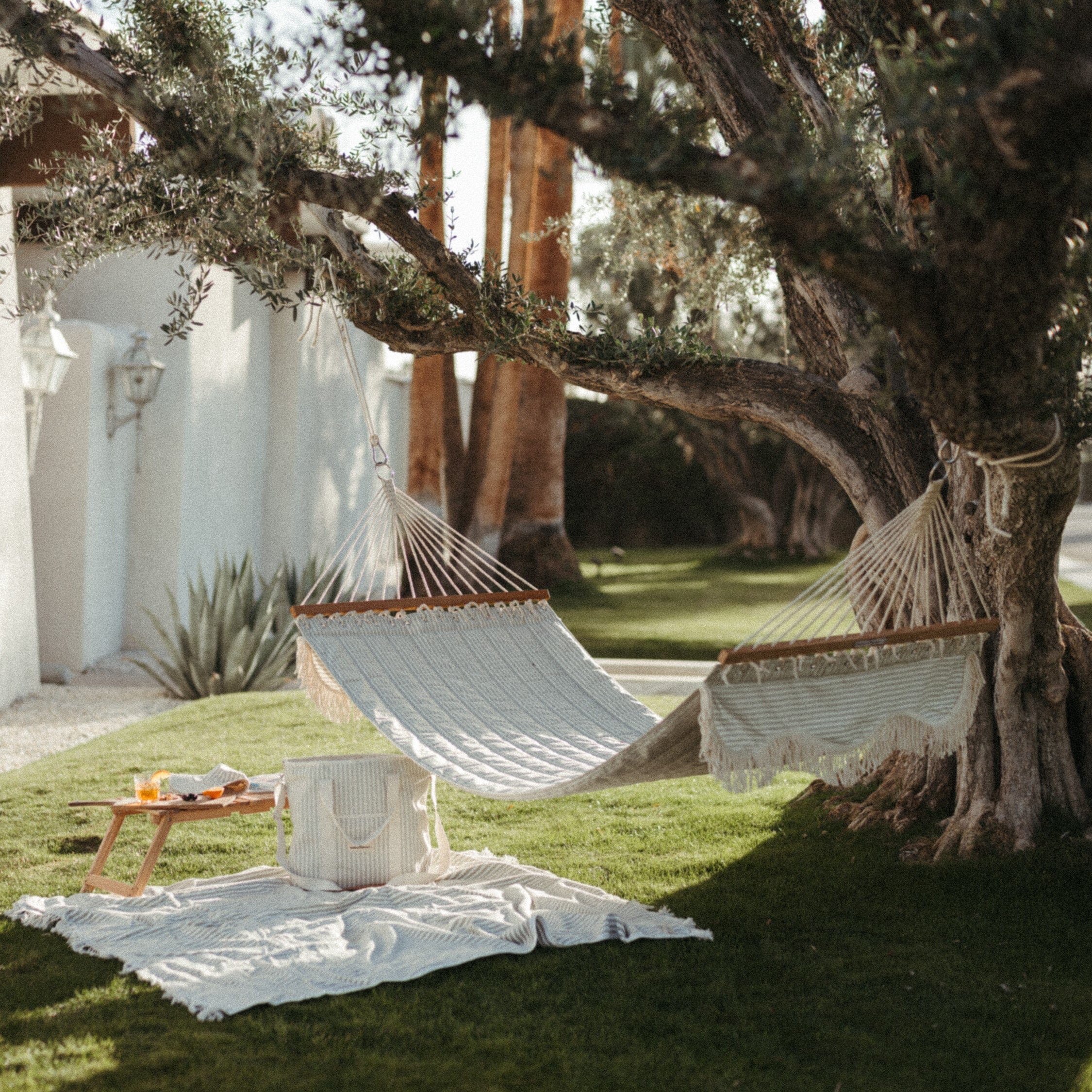 The Hammock - Lauren's Sage Stripe Hammock Businessandpleasureco.com.au 