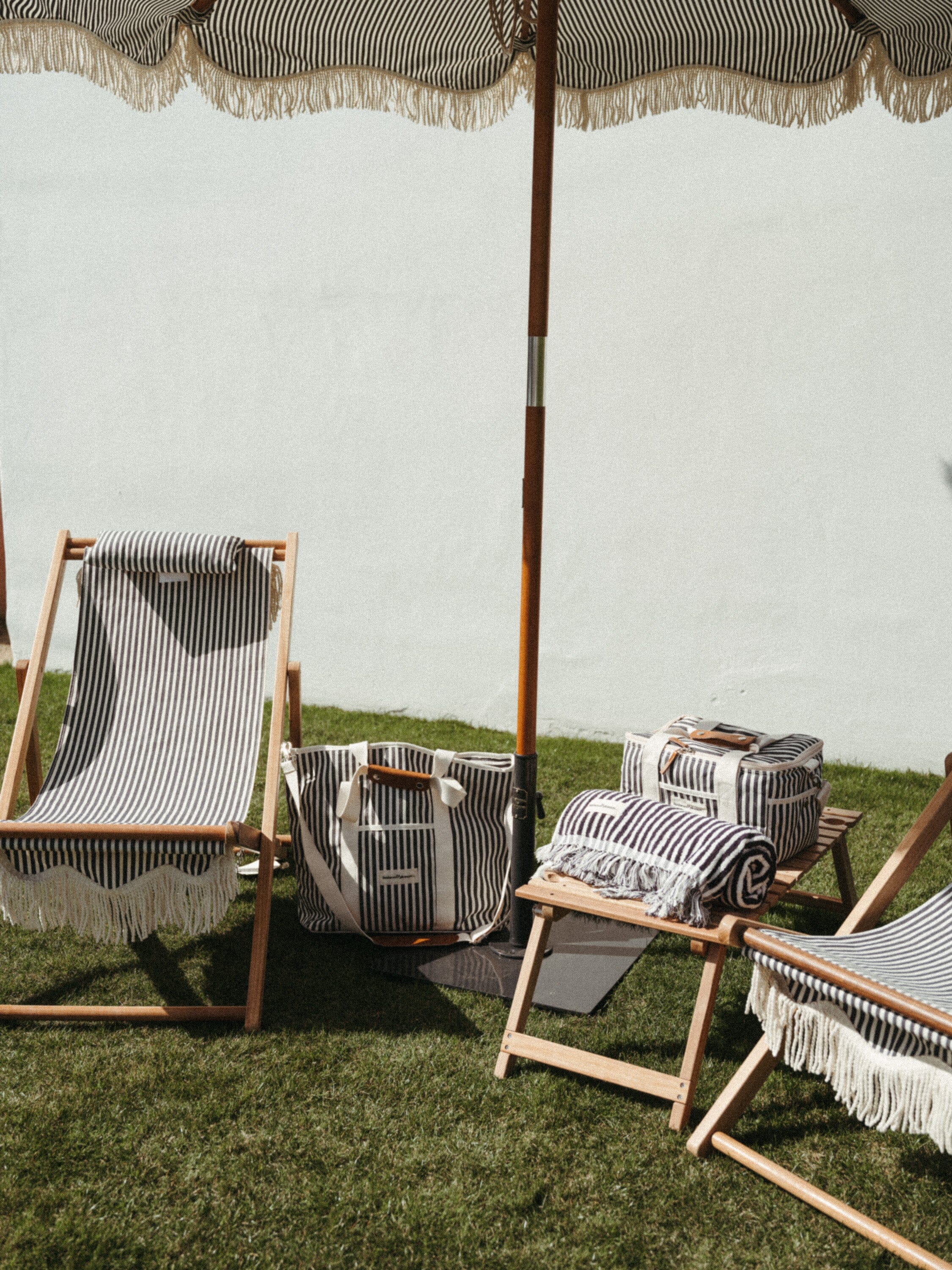 The Sling Chair - Lauren's Navy Stripe Sling Chair Business & Pleasure Co 