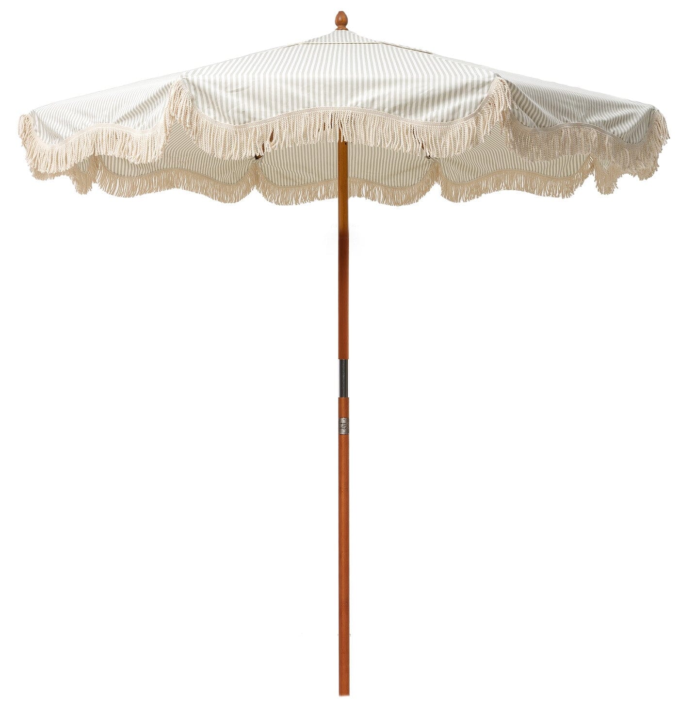 The Market Umbrella - Lauren's Sage Stripe