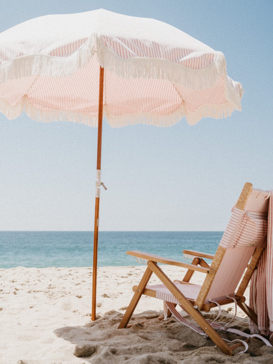 The Premium Beach Umbrella - Lauren's Pink Stripe