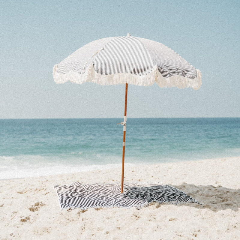 Navy Striped Beach Blanket Business & Pleasure Co Aus