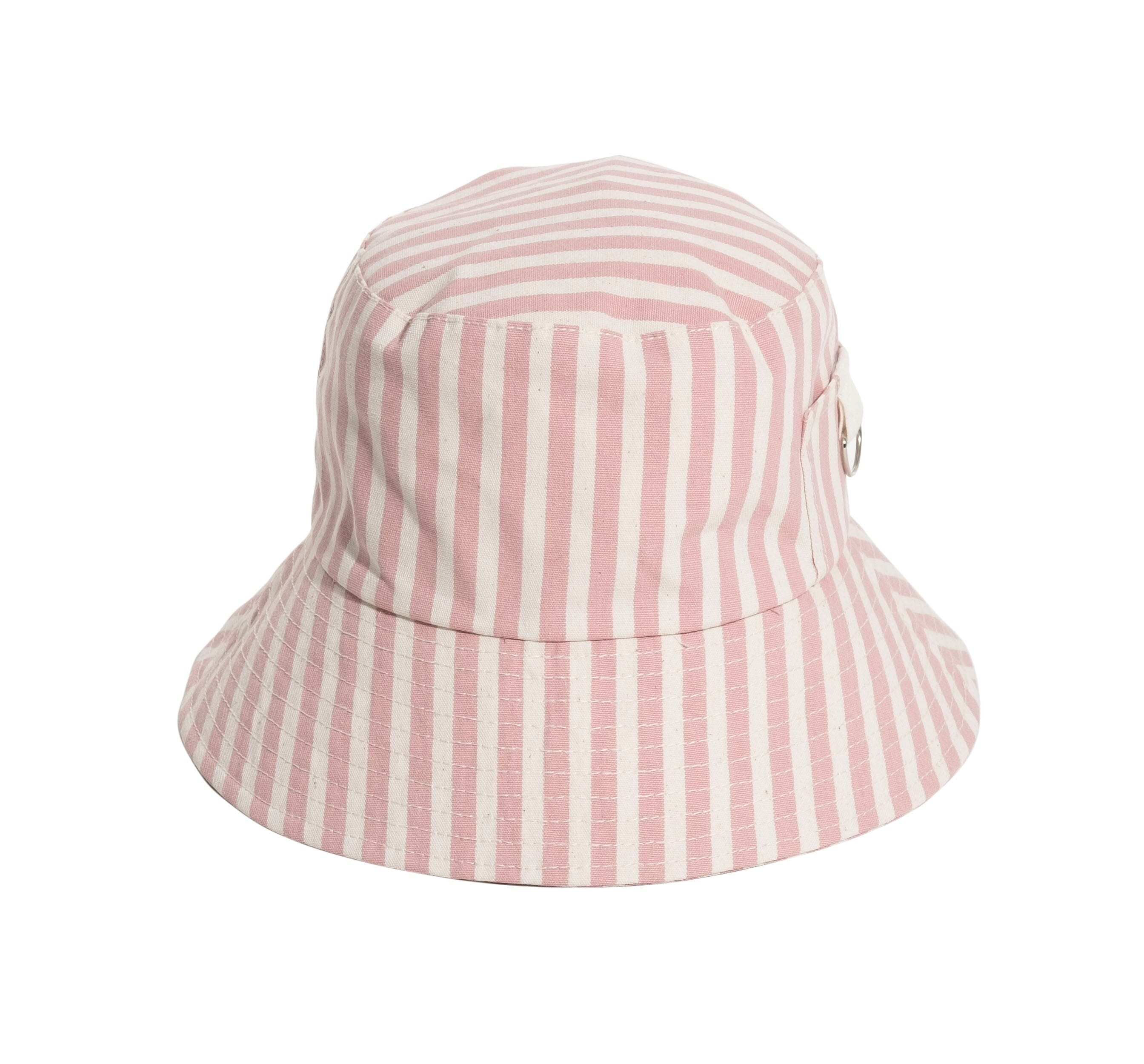 The Bucket Hat - Lauren's Pink Stripe Bucket Hat Business & Pleasure Co 