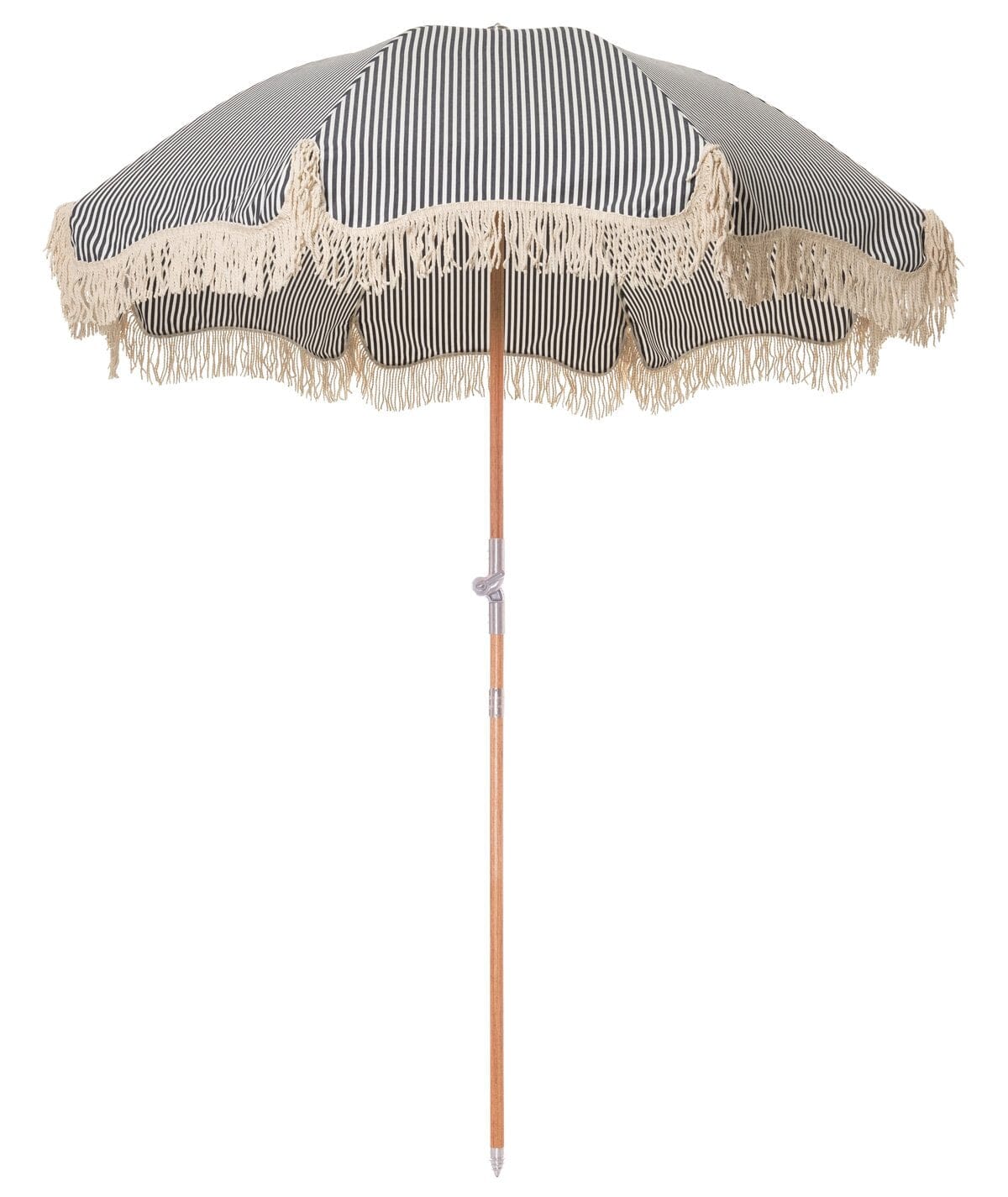 The Premium Beach Umbrella - Lauren's Navy Stripe - Business & Pleasure Co