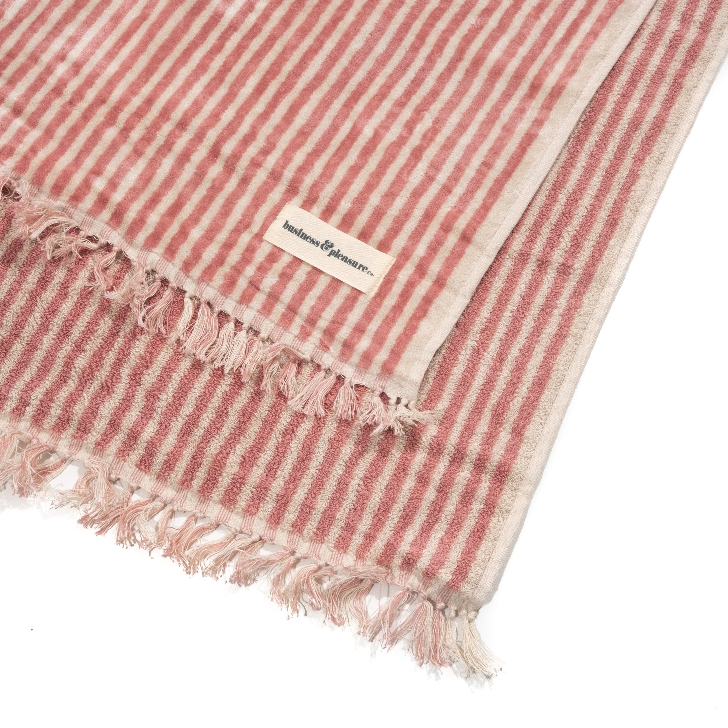 The Beach Towel - Lauren's Pink Stripe
