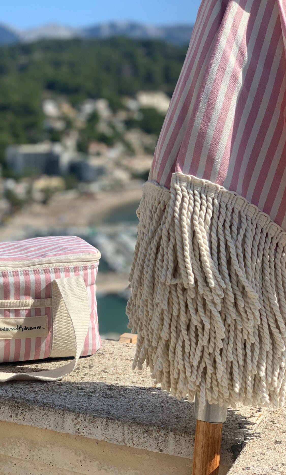The Premium Cooler Bag - Lauren's Pink Stripe