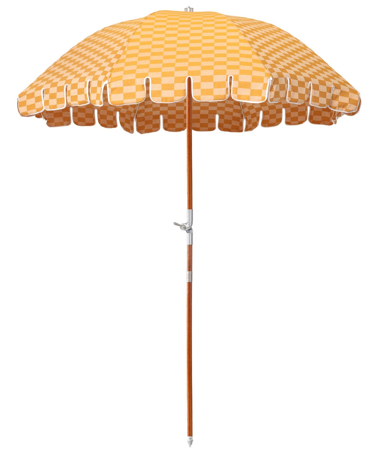 The Premium Beach Umbrella - Vintage Gold Check