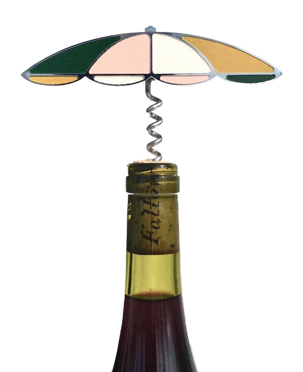 Studio image of bottle opener in a wine cork
