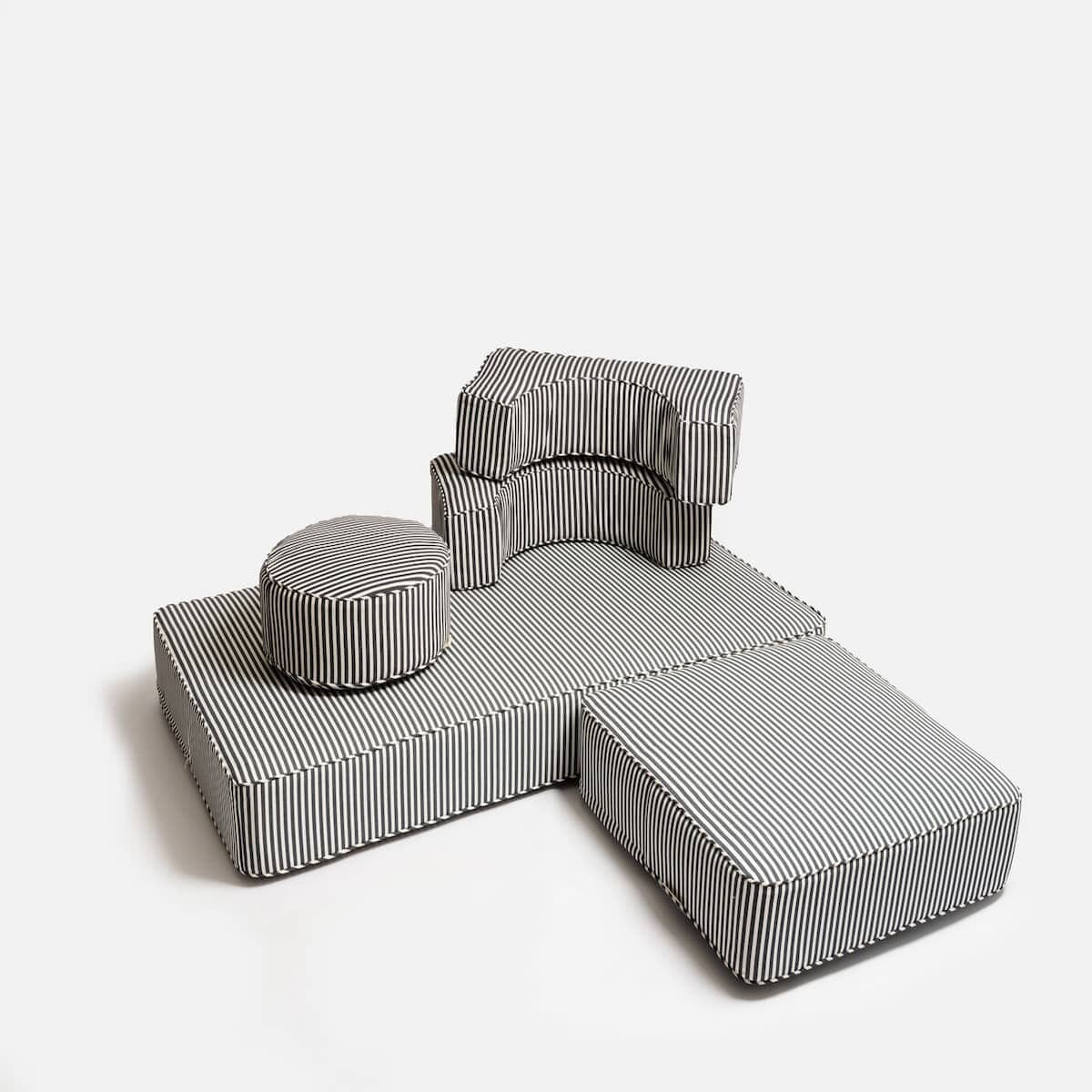studio image of pillow stack in different arrangement