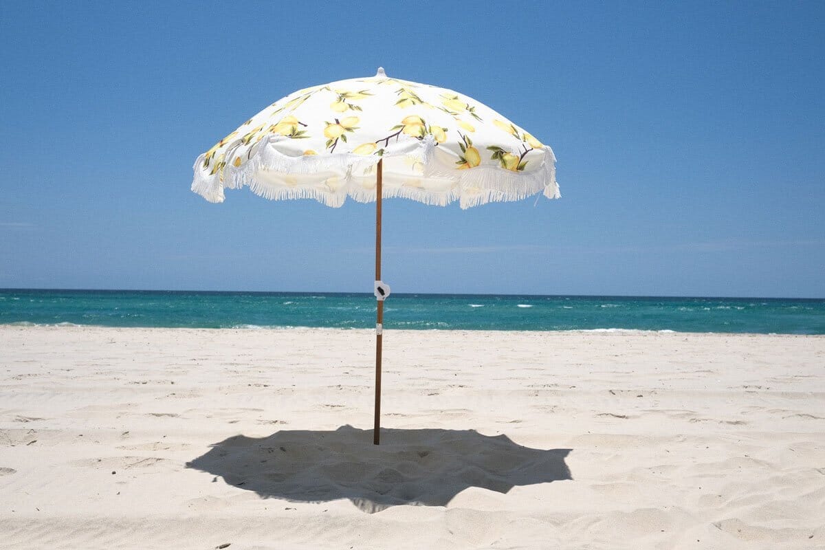 The Holiday Beach Umbrella - Vintage Lemons Holiday Umbrella Business & Pleasure Co 